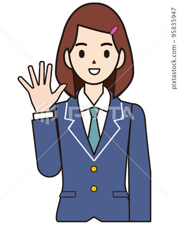 Person illustration female student Person illustration female student 95835947