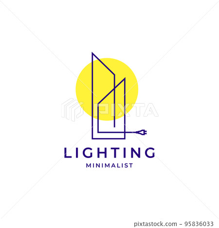minimalist building lighting modern logo design minimalist building lighting modern logo design 95836033
