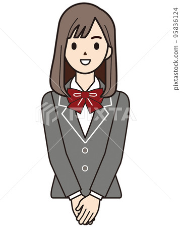 Person illustration female student Person illustration female student 95836124