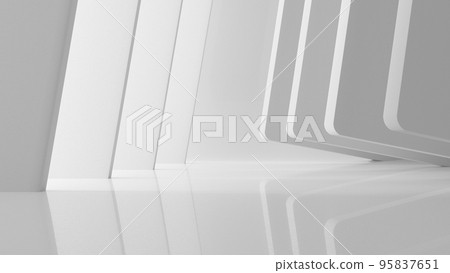 White futuristic minimalistic space. 95837651