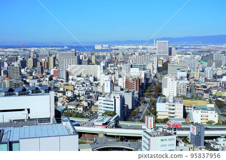 A view of Sakai Port from the observation lobby on the 21st floor of Sakai City Hall A view of Sakai Port from the observation lobby on the 21st floor of Sakai City Hall 95837956