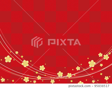 Plum Japanese-style background material 95838517