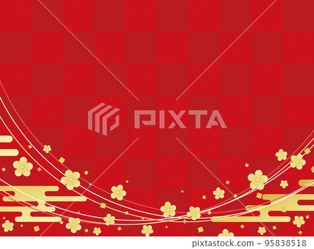 Plum Japanese-style background material Plum Japanese-style background material 95838518