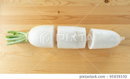 白蘿蔔分為三部分(頂部,中心,尖端) 白蘿蔔分為三部分(頂部,中心,尖端) 95839330