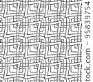 Seamless vector pattern in doodle style with black intersecting lines. Seamless vector geometric pattern connected rhombuses and squares. 95839754