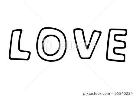 Doodle lettering love Doodle lettering love 95840224