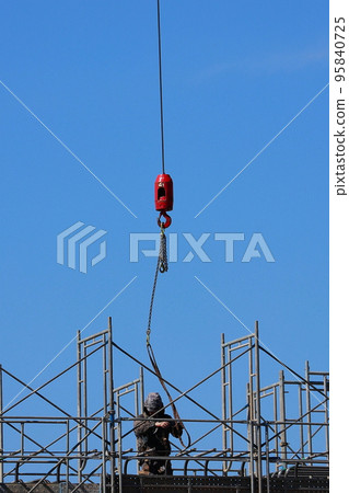 Crane hanging work Crane hanging work 95840725