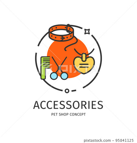 Pet Shop Thin Line Icon Concept. Vector 95841125