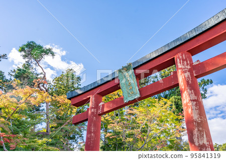 鹽釜神社 Shiwahiko Shrine Torii 紅葉 95841319