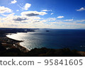 從野小切山眺望房總半島和東京灣的海岸 95841605