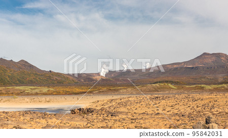 Namafjall is Iceland popular geothermal area with a unique landscape of steaming pools and mudpots Namafjall is Iceland popular geothermal area with a unique landscape of steaming pools and mudpots 95842031
