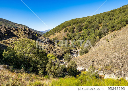 Los Pilones Gorge at Natural Reserve Gorge of hell, Garganta de los Infiernos in Extremadura, Spain 95842293
