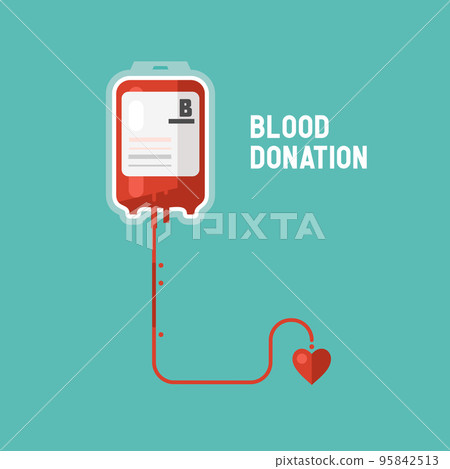 Blood donation bag with tube.Blood donation concept. 95842513