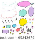 Speech balloon material set 95842679