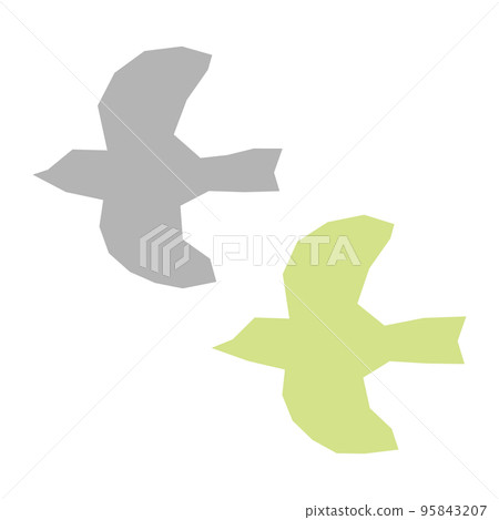 Scandinavian bird illustration (silhouette) 95843207