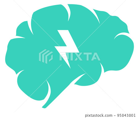 Brain power icon. Fast mind thinking symbol Brain power icon. Fast mind thinking symbol 95843801
