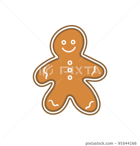 Christmas gingerbread man. Simple illustration Christmas gingerbread man. Simple illustration 95844166