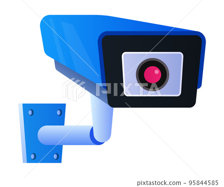 Surveillance camera - modern flat design style single isolated image Surveillance camera - modern flat design style single isolated image 95844585