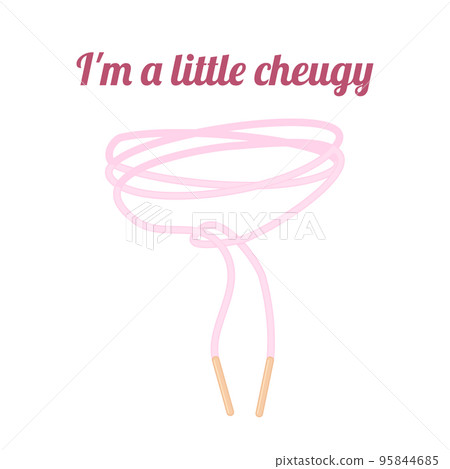 Cheugy quote with rope necklace I m a little cheugy Gen Z trends. Text isolated on wthite background Cheugy quote with rope necklace I m a little cheugy Gen Z trends. Text isolated on wthite background 95844685