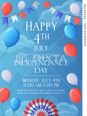 4th July Invitation card. Independence Day Celebration Party Poster template 4th July Invitation card. Independence Day Celebration Party Poster template 95844700