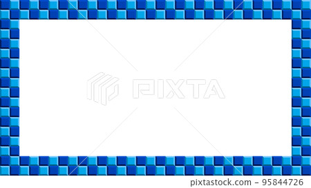Blue checkered tile frame 16:9 Blue checkered tile frame 16:9 95844726