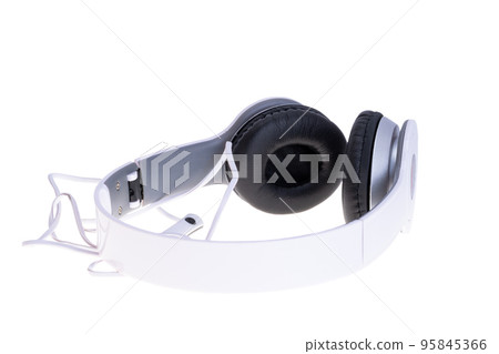 White headphones isolated 95845366