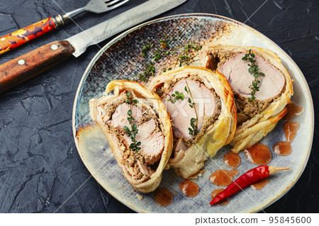 Appetizing Wellington meat. Appetizing Wellington meat. 95845600