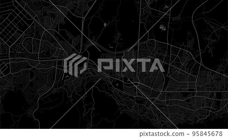 Vector map of Bursa, Turkey. Urban city road map art poster illustration. 95845678