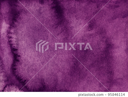 Watercolor elegant old dark crimson background texture. Vintage watercolour deep purple backdrop. 95846114