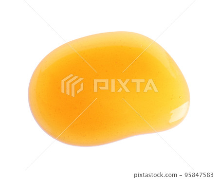 Spilled fresh sweet honey isolated of white 95847583