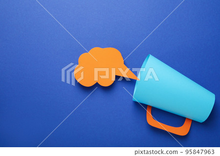 Important announcement concept with decorative megaphone, space for text 95847963