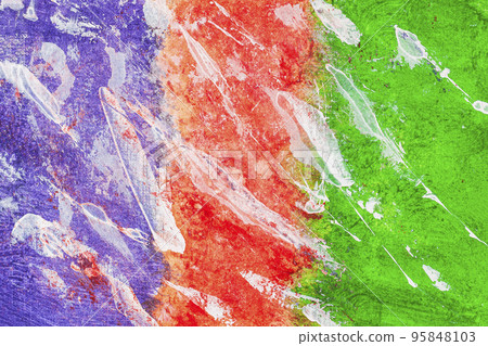 Abstract picturesque blurred tricolor stains, strokes. Hand painted background Abstract picturesque blurred tricolor stains, strokes. Hand painted background 95848103