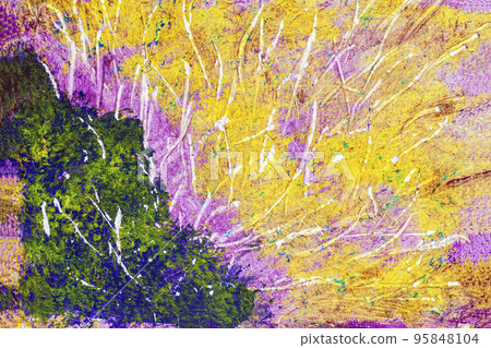 Hand drawn bright multicolored background, stains, strokes 95848104