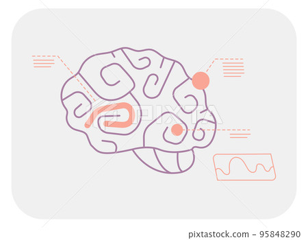 Brain areas scan. Neurology function medical infographic Brain areas scan. Neurology function medical infographic 95848290