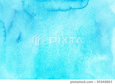 Watercolor light cyan blue background texture.... - Stock Illustration  [95848663] - PIXTA