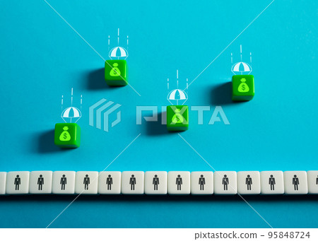 Bonuses and cash rewards for employees. Financial assistance, motivation and incentive policy. Grants. Investment. Salary, payroll. Well-deserved prize, premium payments. 95848724