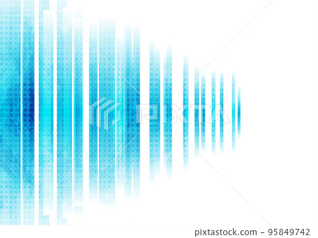 Blue grunge stripes abstract geometric tech background 95849742