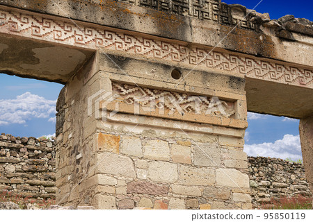 Archeaological site of Mitla, in Oaxaca, Mexico 95850119