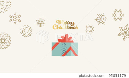A Christmas gift card with golden snowflakes - modern flat vector concept illustration of a present box with a ribbon, stars and snow golden elements A Christmas gift card with golden snowflakes - modern flat vector concept illustration of a present box with a ribbon, stars and snow golden elements 95851179