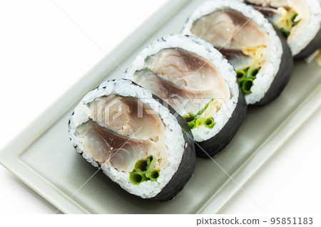 mackerel sushi roll mackerel sushi roll 95851183