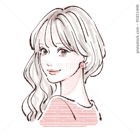 Female illustration material 95851406
