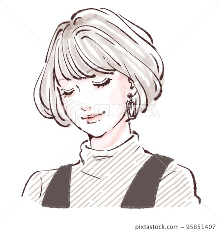 女性插畫素材 女性插畫素材 95851407