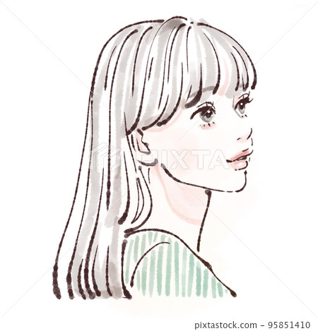 Female illustration material Female illustration material 95851410