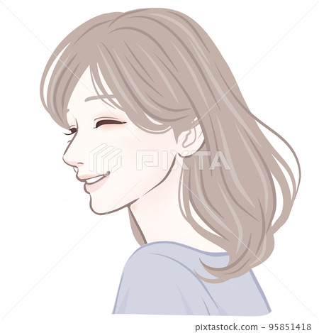 Female illustration material Female illustration material 95851418