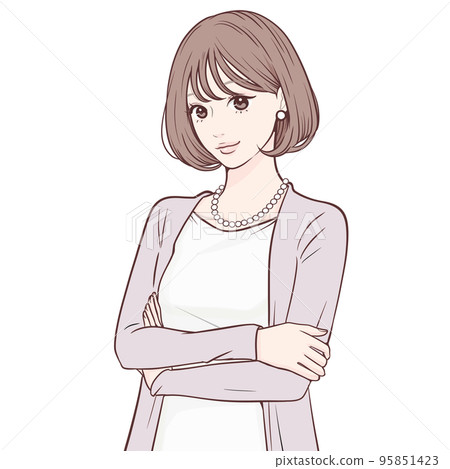 Female illustration material Female illustration material 95851423