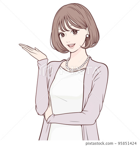 Female illustration material Female illustration material 95851424