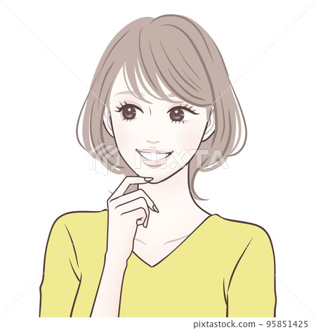 Female illustration material Female illustration material 95851425