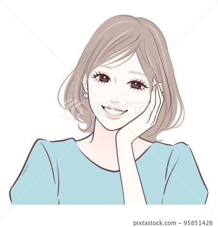 女性插畫素材 女性插畫素材 95851426