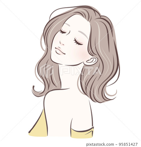Female illustration material Female illustration material 95851427