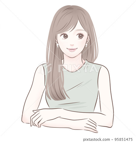 Female illustration material Female illustration material 95851475
